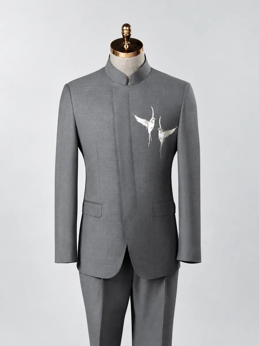 Grey Checked Formalwear