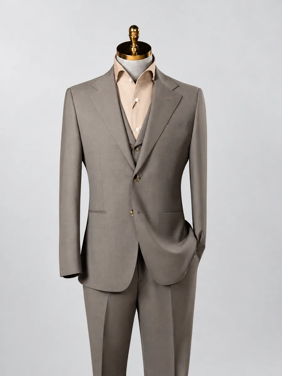 Brown Three-Piece Suit
