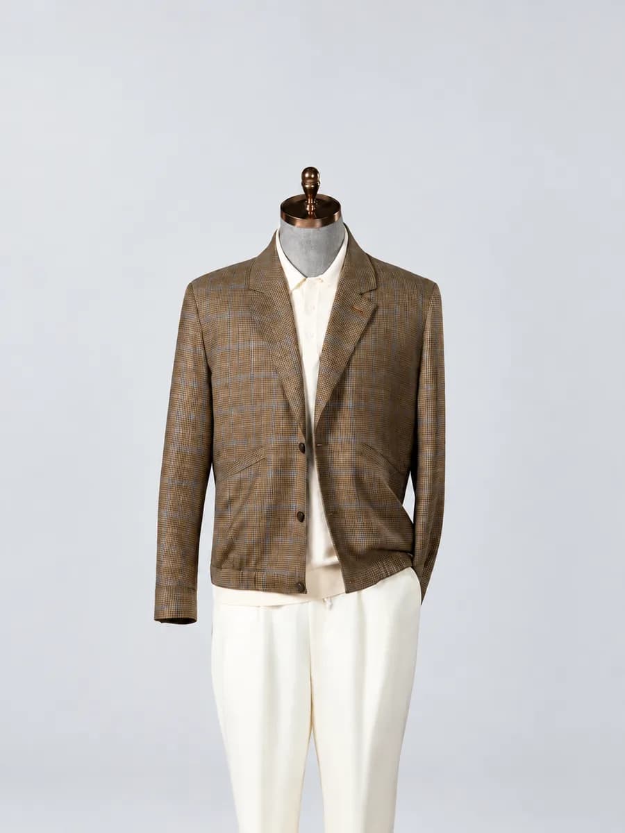 Brown Checked Jacket