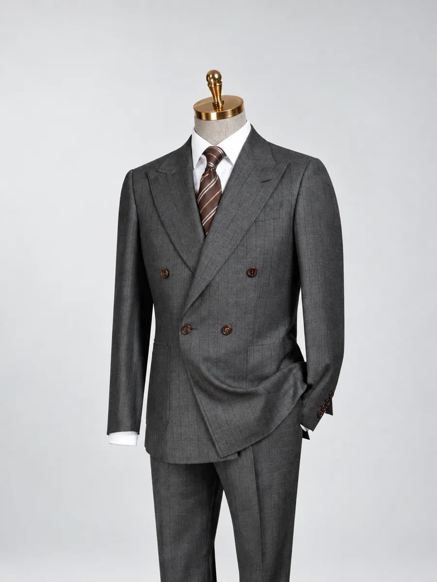 Grey Checked Two-Piece Suit
