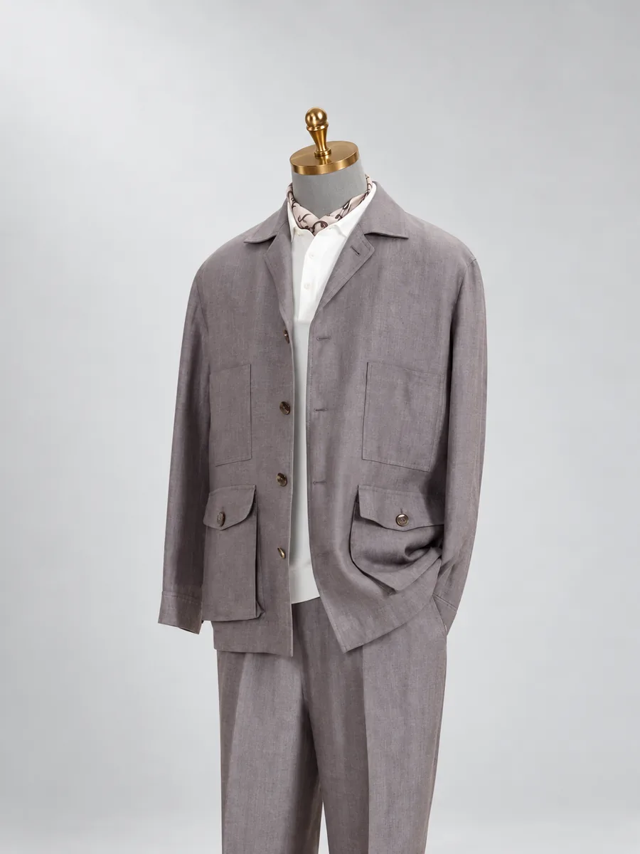 Mauve Textured Jacket