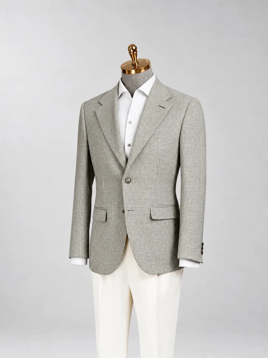 Beige Checked Jacket