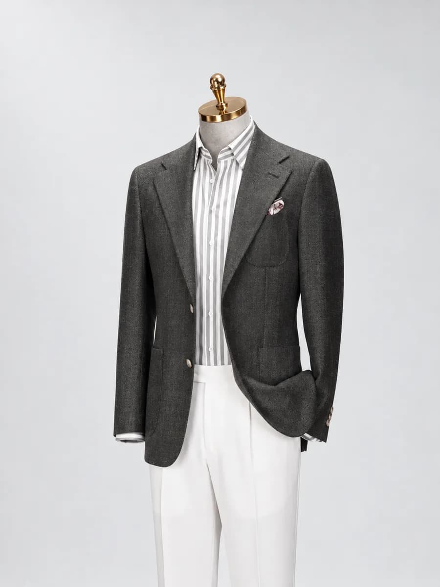 Grey Textured Jacket