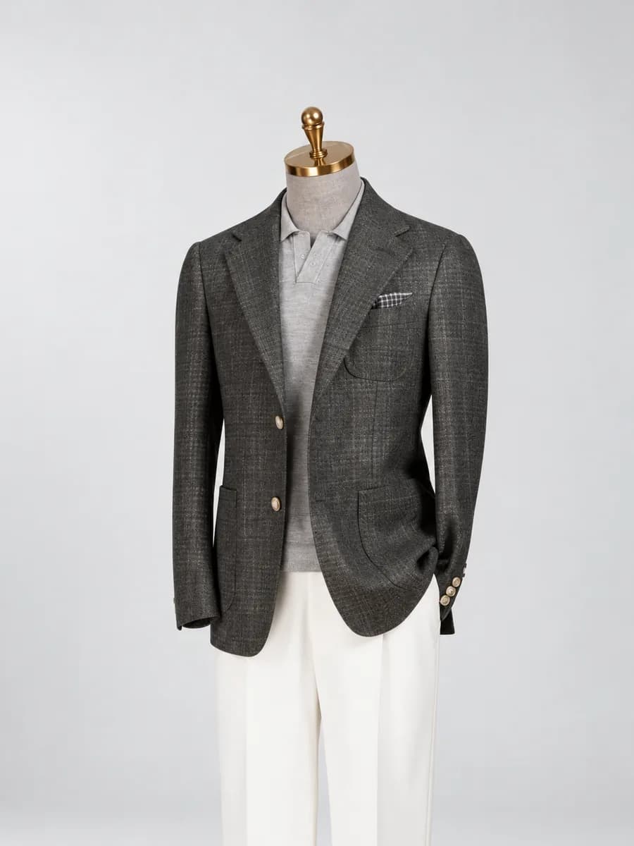Grey Checked Jacket