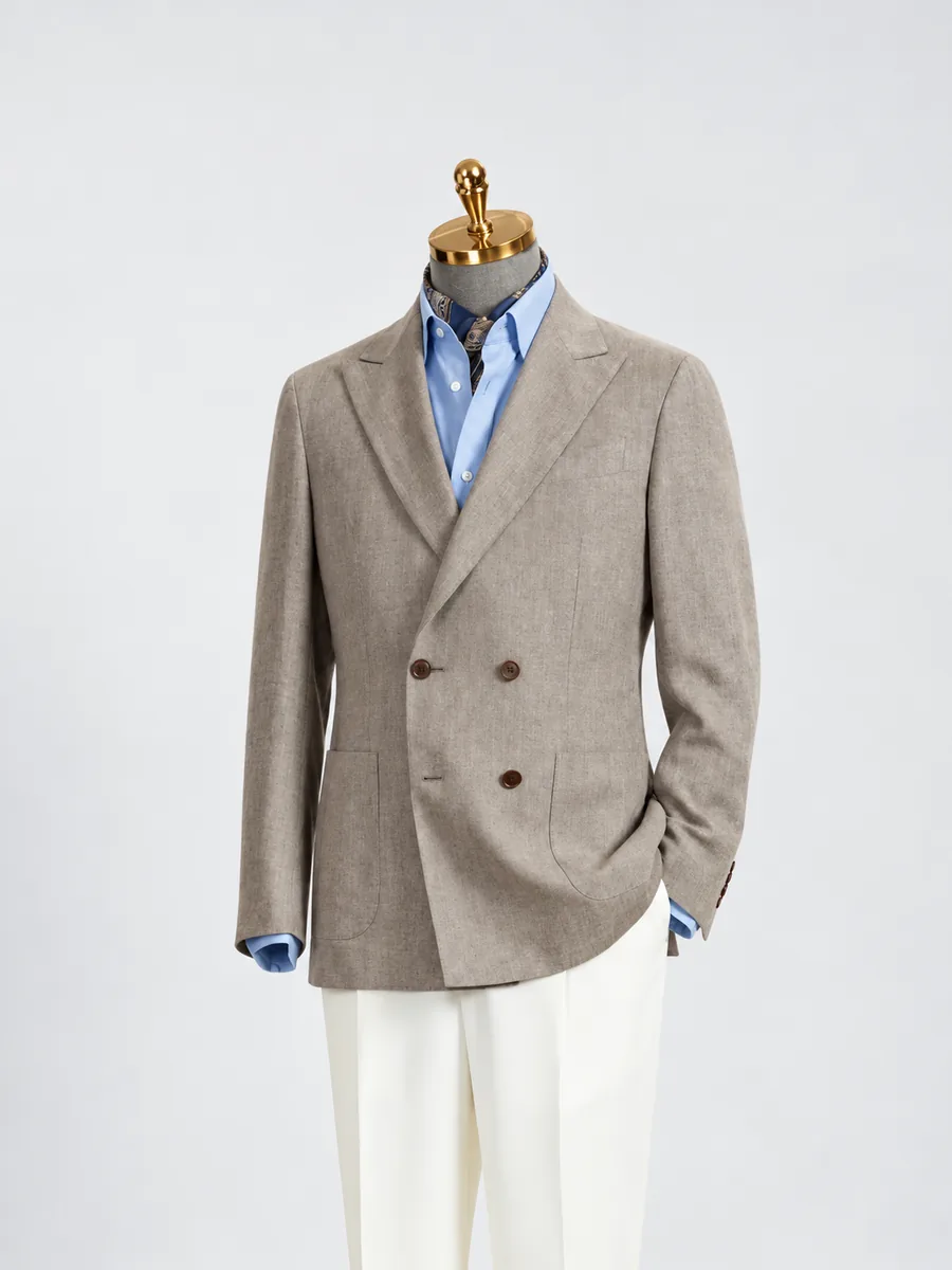 Beige Textured Jacket