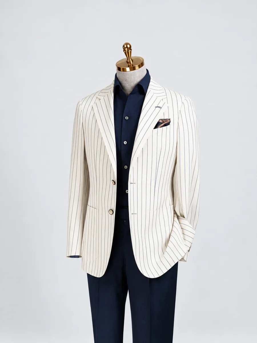 Ivory Striped Jacket