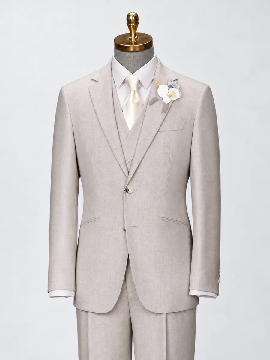 Ivory Three-Piece Suit