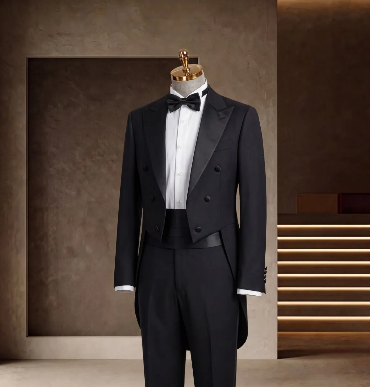 Black tuxedo, Bow tie, White dinner shirt from the Formalwear Collection at Wuyue Bespoke Tailoring Shanghai